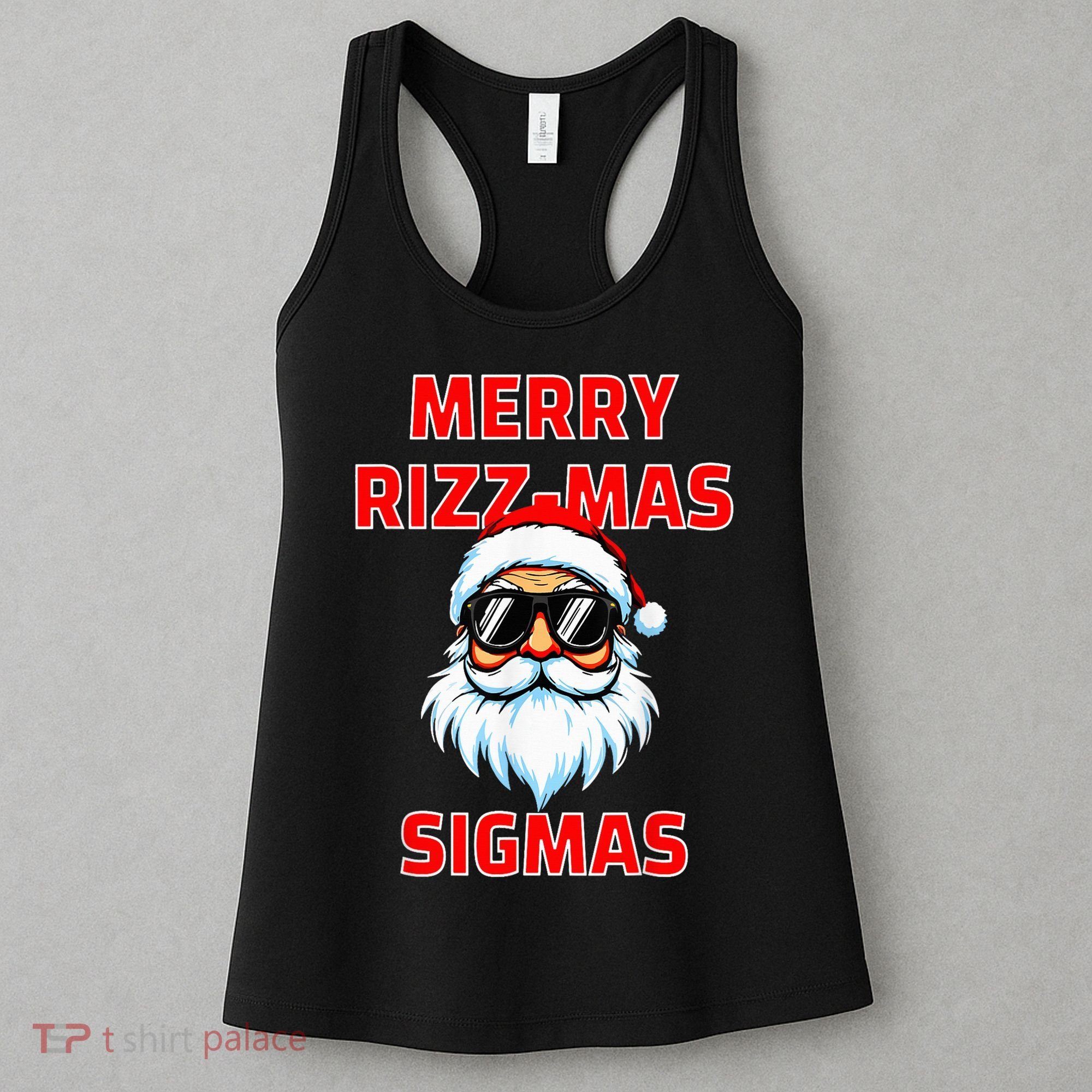 Merry Riz Z Mas Sigmas Santa Claus Merry Christmas Women's Tank Top