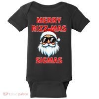 Merry Riz Z Mas Sigmas Santa Claus Merry Christmas Baby Bodysuit thumb 0
