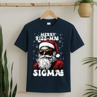 Merry Riz Z Mas Sigmas Funny Gen Alpha Xmas Santa Christmas T-Shirt thumb 2