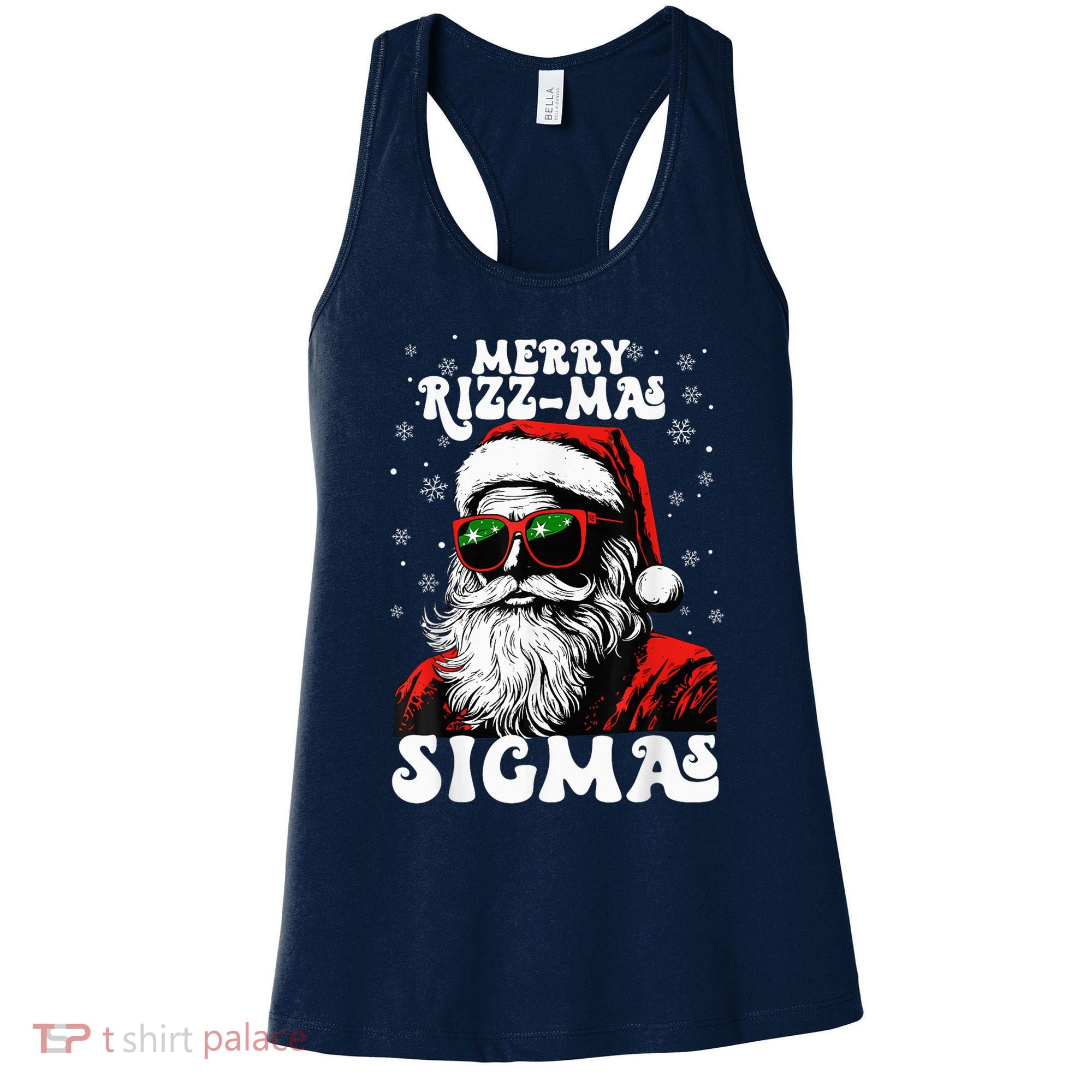 Merry Riz Z Mas Sigmas Funny Gen Alpha Xmas Santa Christmas Women's Tank Top