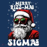 Merry Riz Z Mas Sigmas Funny Gen Alpha Xmas Santa Christmas Women's Tank Top thumb 5
