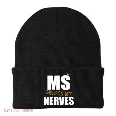 MS Gets On My Nerves Multiple Sclerosis Beanie