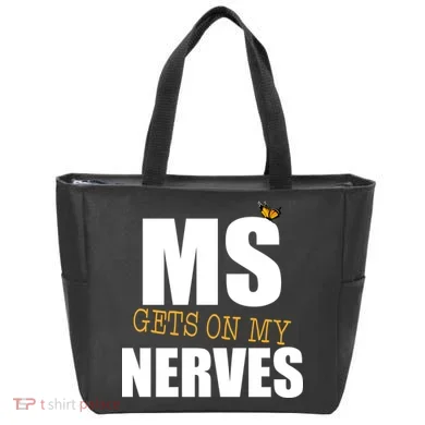 MS Gets On My Nerves Multiple Sclerosis Tote Bag