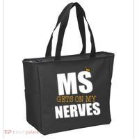 MS Gets On My Nerves Multiple Sclerosis Tote Bag thumb 2