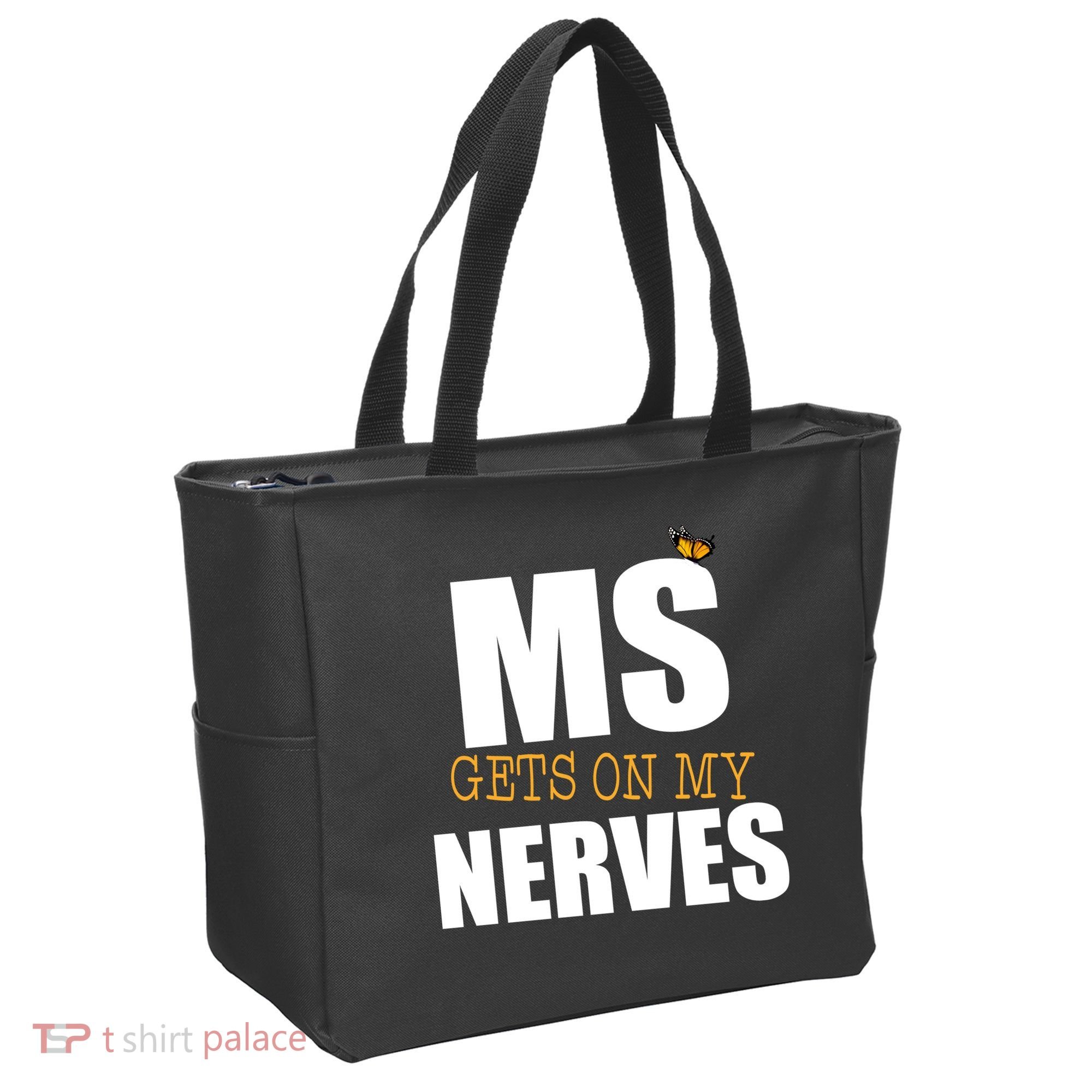 MS Gets On My Nerves Multiple Sclerosis Tote Bag