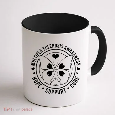 MS Multiple Sclerosis Awareness Hope Support Cure Coffee Mug back