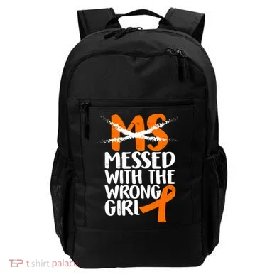 MS Multiple Sclerosis Messed With The Wrong Chick Backpack