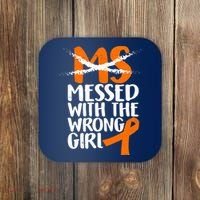 MS Multiple Sclerosis Messed With The Wrong Chick Coaster thumb 0