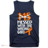MS Multiple Sclerosis Messed With The Wrong Chick Tank Top thumb 0