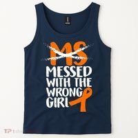 MS Multiple Sclerosis Messed With The Wrong Chick Tank Top thumb 2