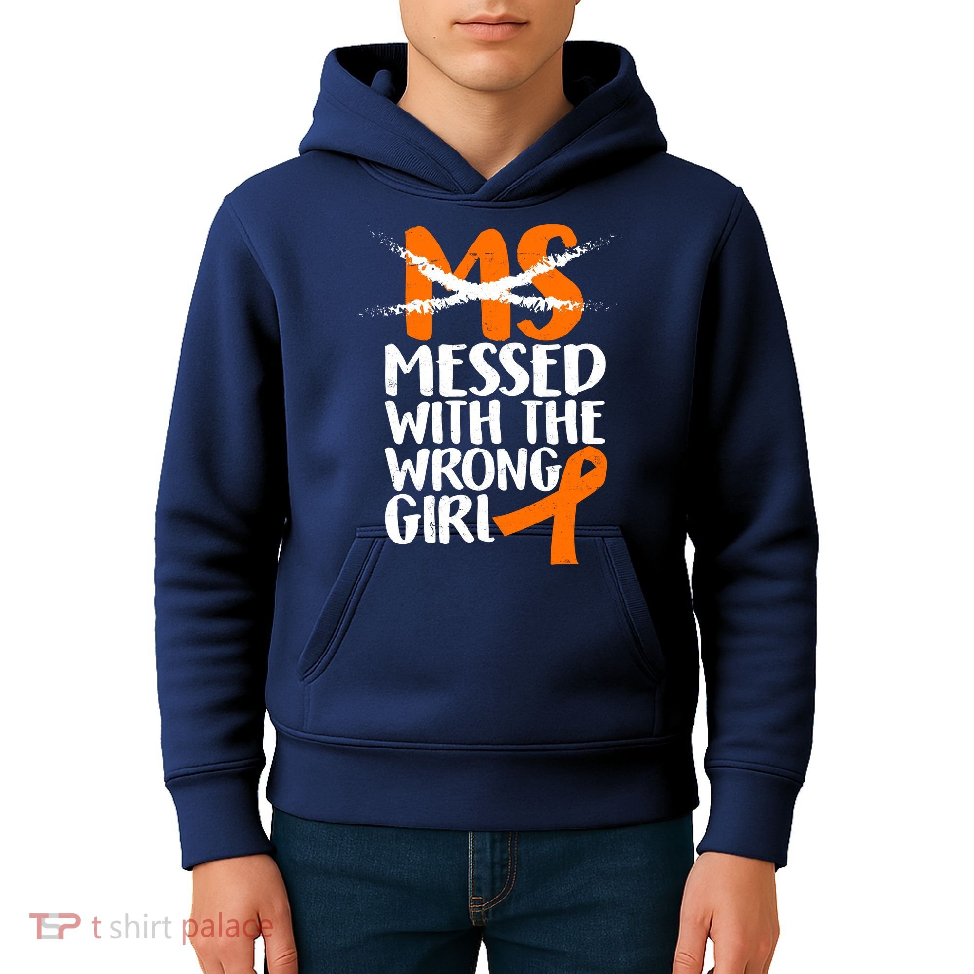 MS Multiple Sclerosis Messed With The Wrong Chick Kids Hoodie