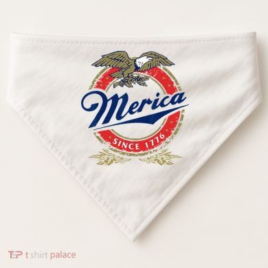 Merica Since 1776 Funny 4th Of July Merica Since 1776 USA-Made Doggie Bandana