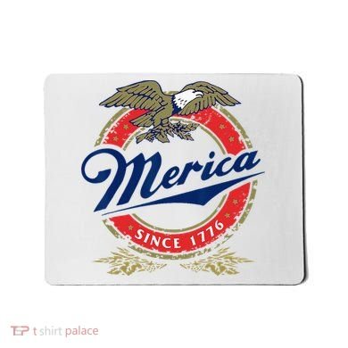 Merica Since 1776 Funny 4th Of July Merica Since 1776 Mousepad