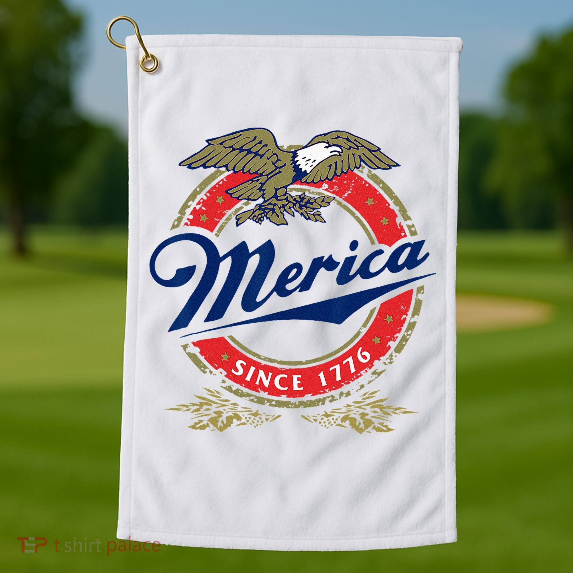 Merica Since 1776 Funny 4th Of July Merica Since 1776 Golf Towel