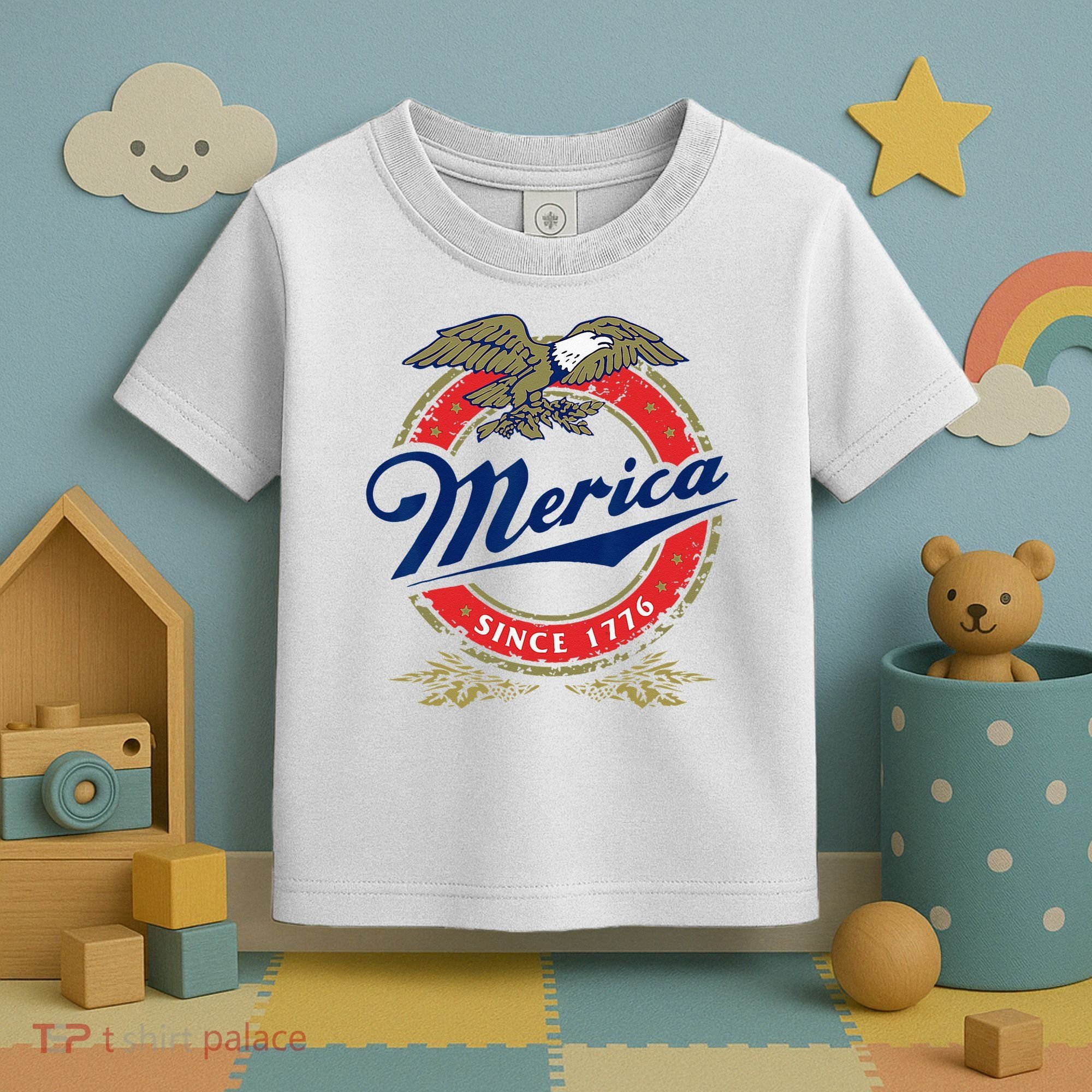 Merica Since 1776 Funny 4th Of July Merica Since 1776 Toddler T-Shirt