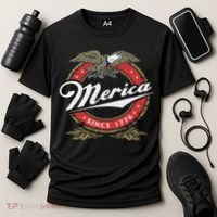 Merica Since 1776, Funny 4th Of July Merica Since 1776 Cooling Performance Crew T-Shirt thumb 3