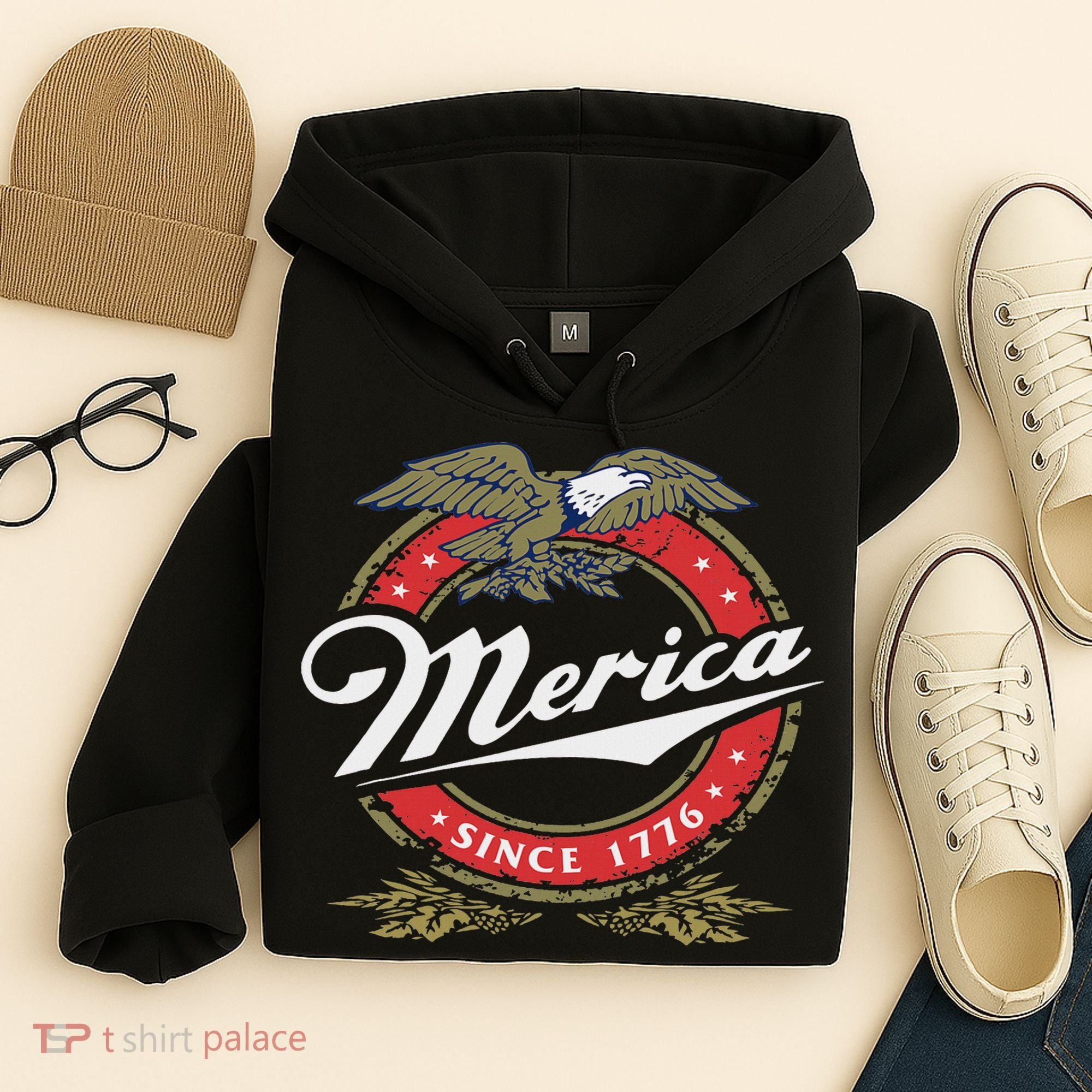 Merica Since 1776, Funny 4th Of July Merica Since 1776 Hoodie