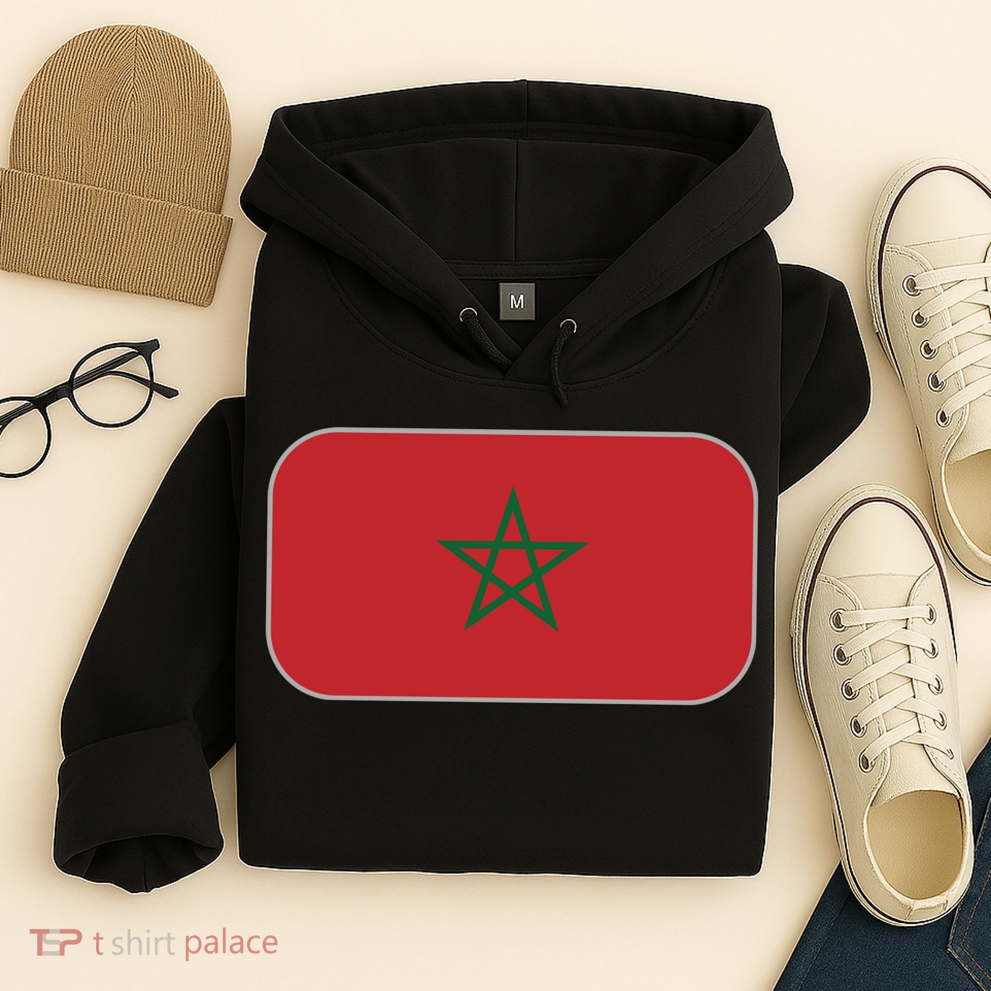 Morocco Soccer Moroccan Flag Hoodie