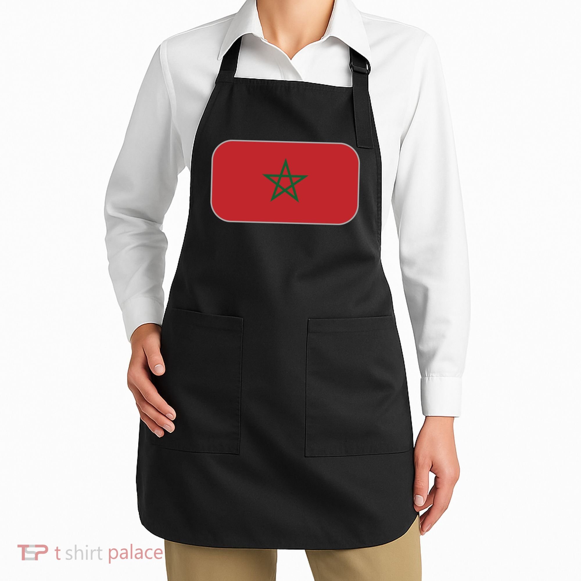 Morocco Soccer Moroccan Flag Apron