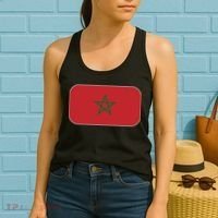 Morocco Soccer Moroccan Flag Women's Tank Top thumb 2