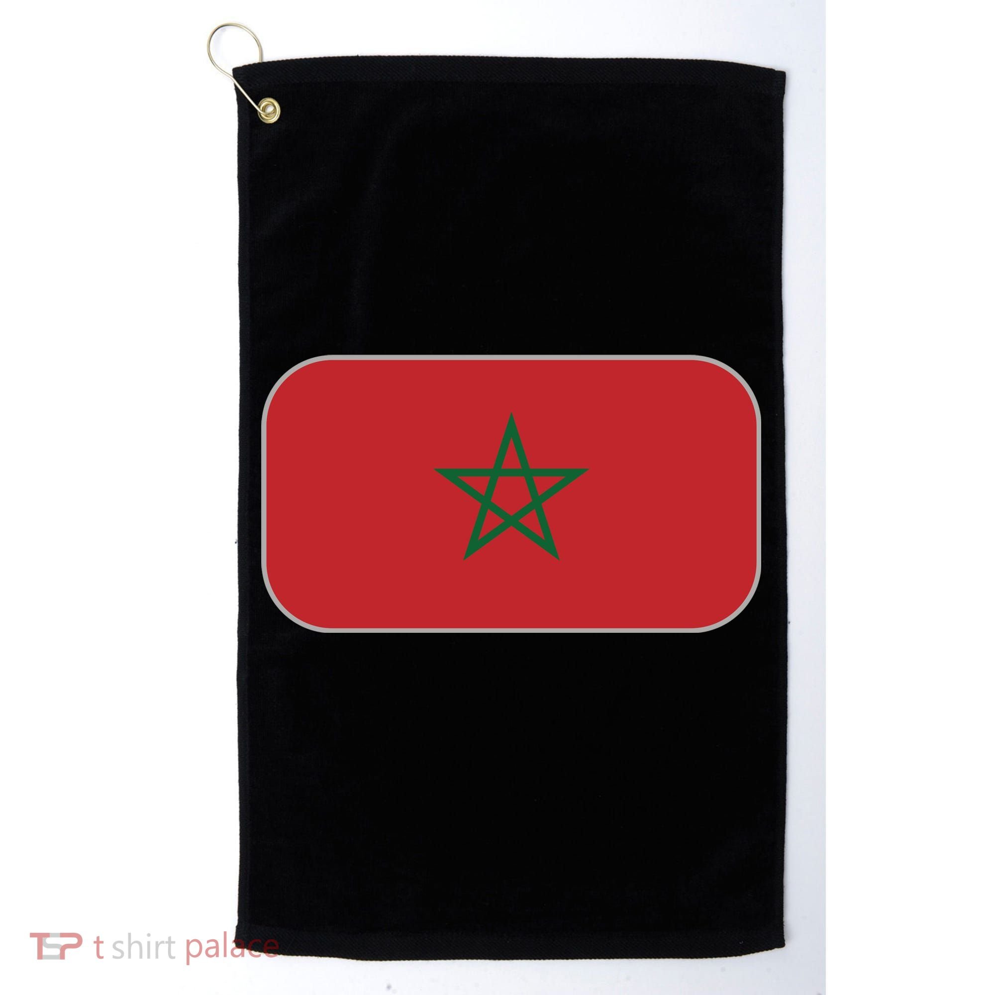 Morocco Soccer Moroccan Flag Golf Towel