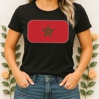 Morocco Soccer Moroccan Flag Women's T-Shirt thumb 2