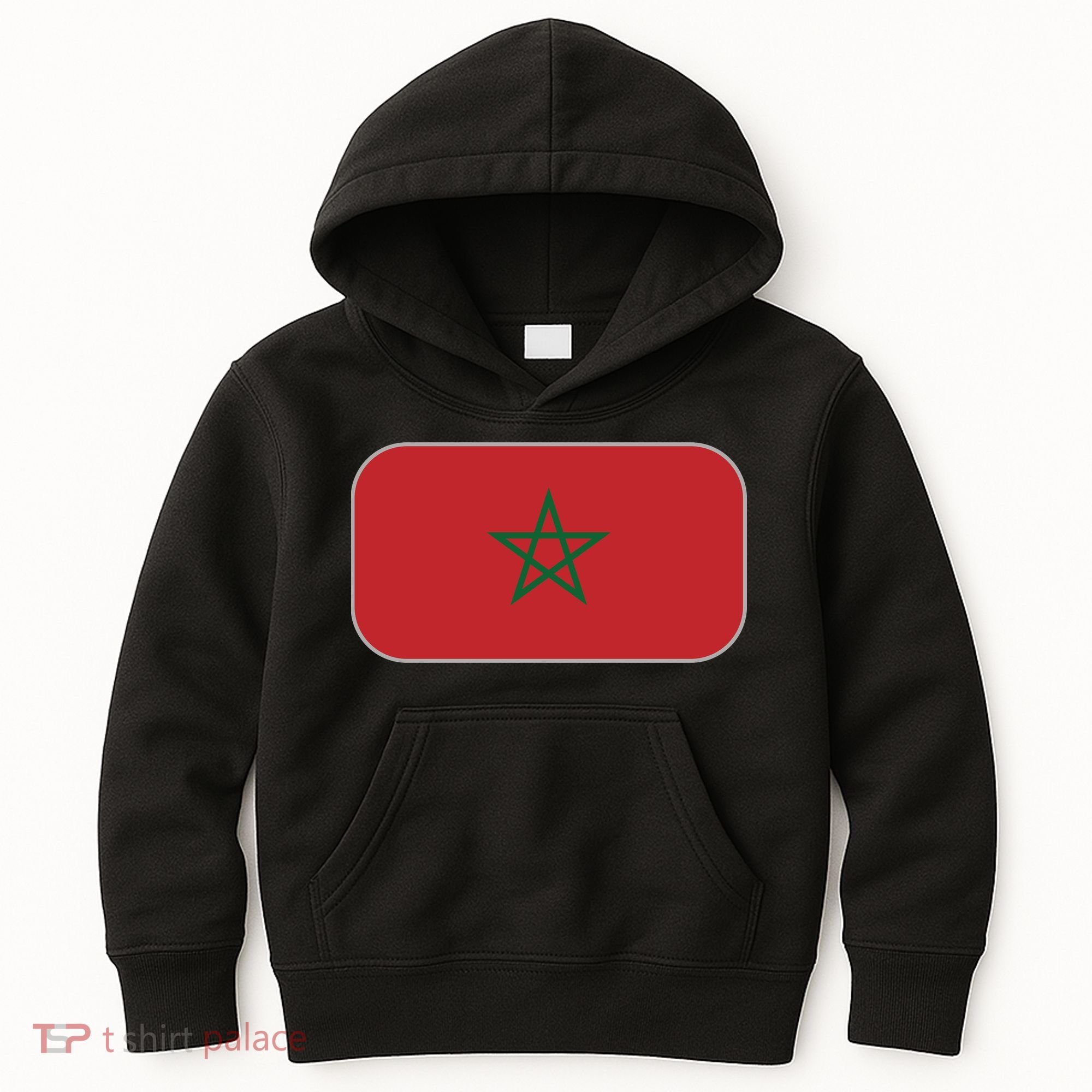 Morocco Soccer Moroccan Flag Kids Hoodie