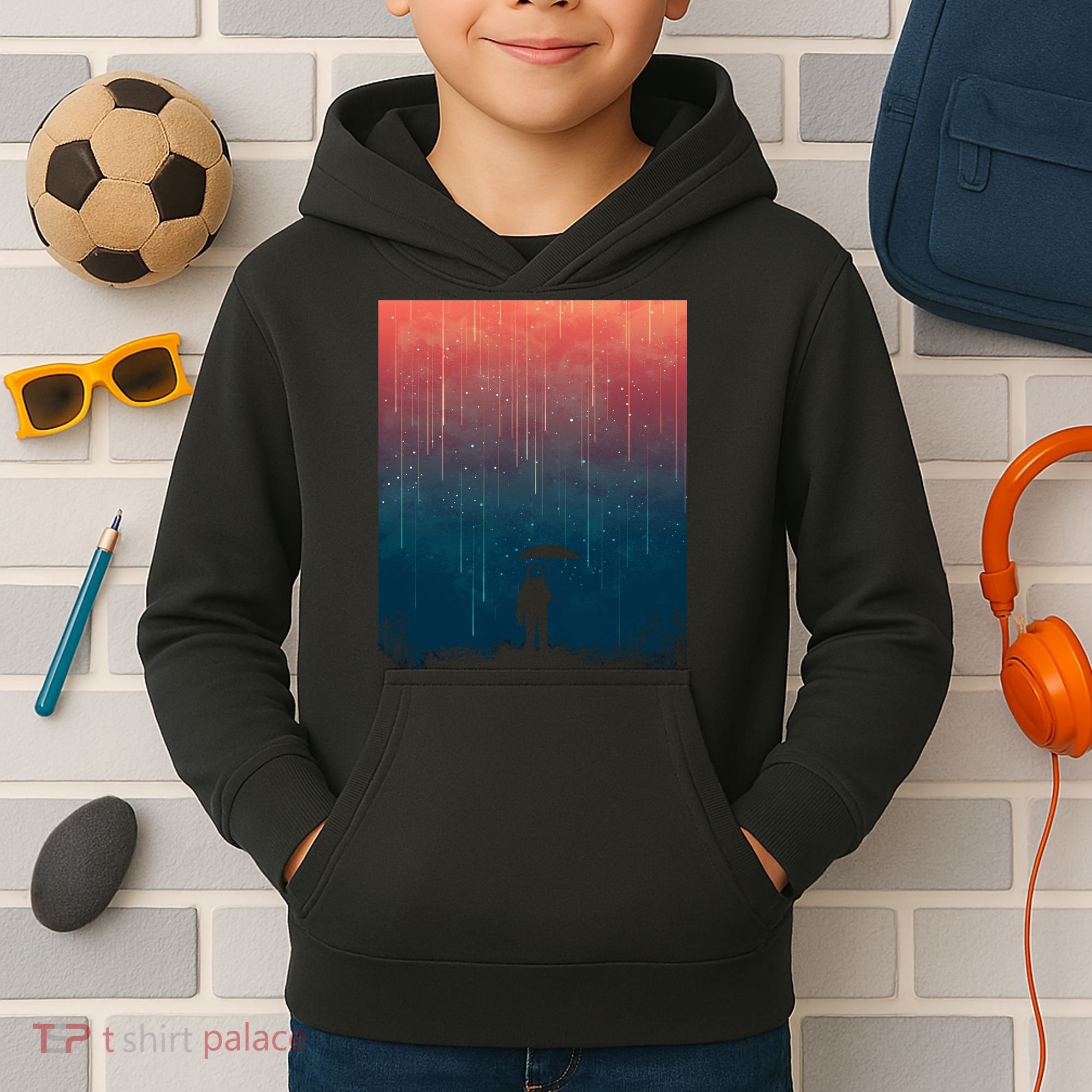 Meteor Shower Kids Hoodie