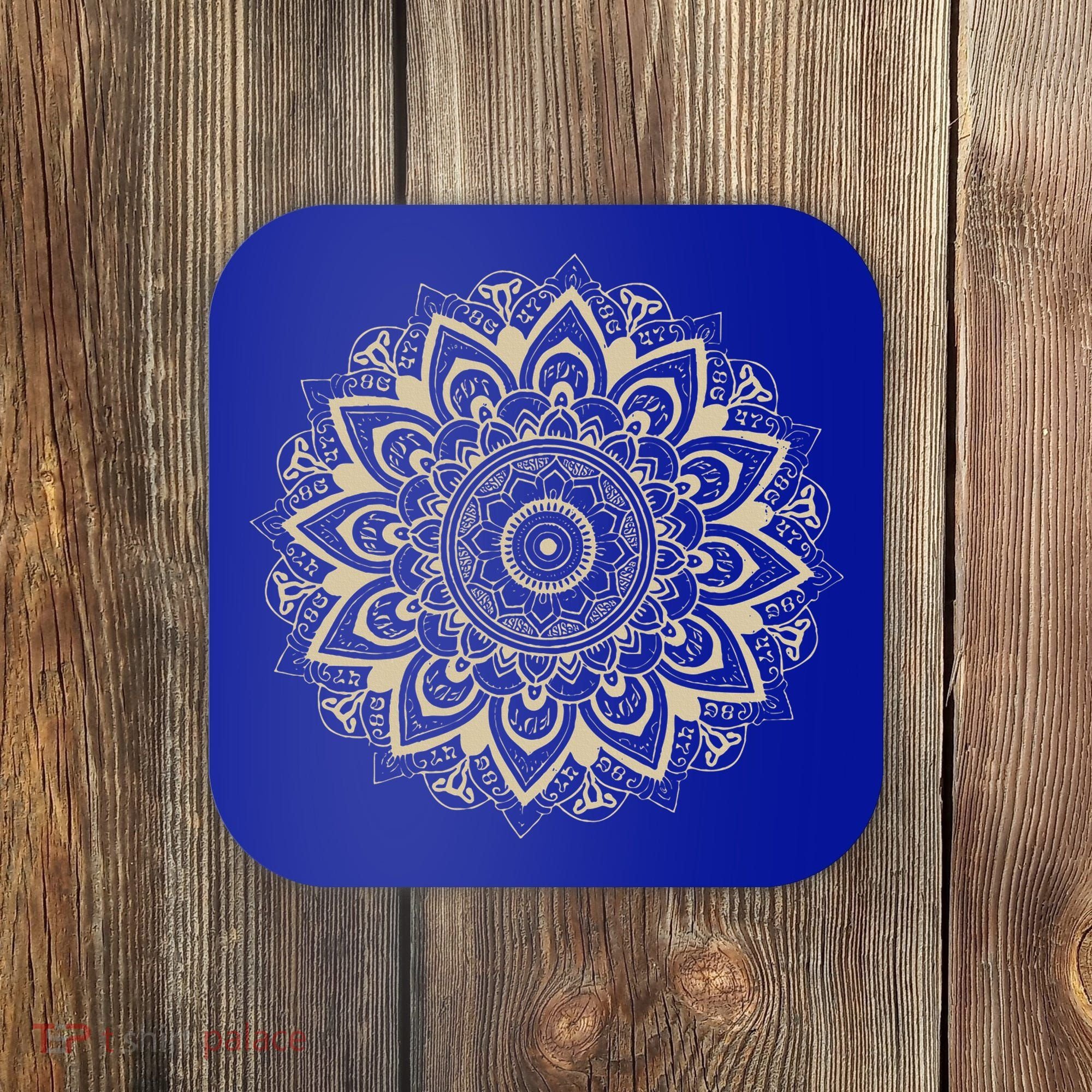 Mandala Style 86 47 Subtle Anti Trump Resist 8647  Coaster