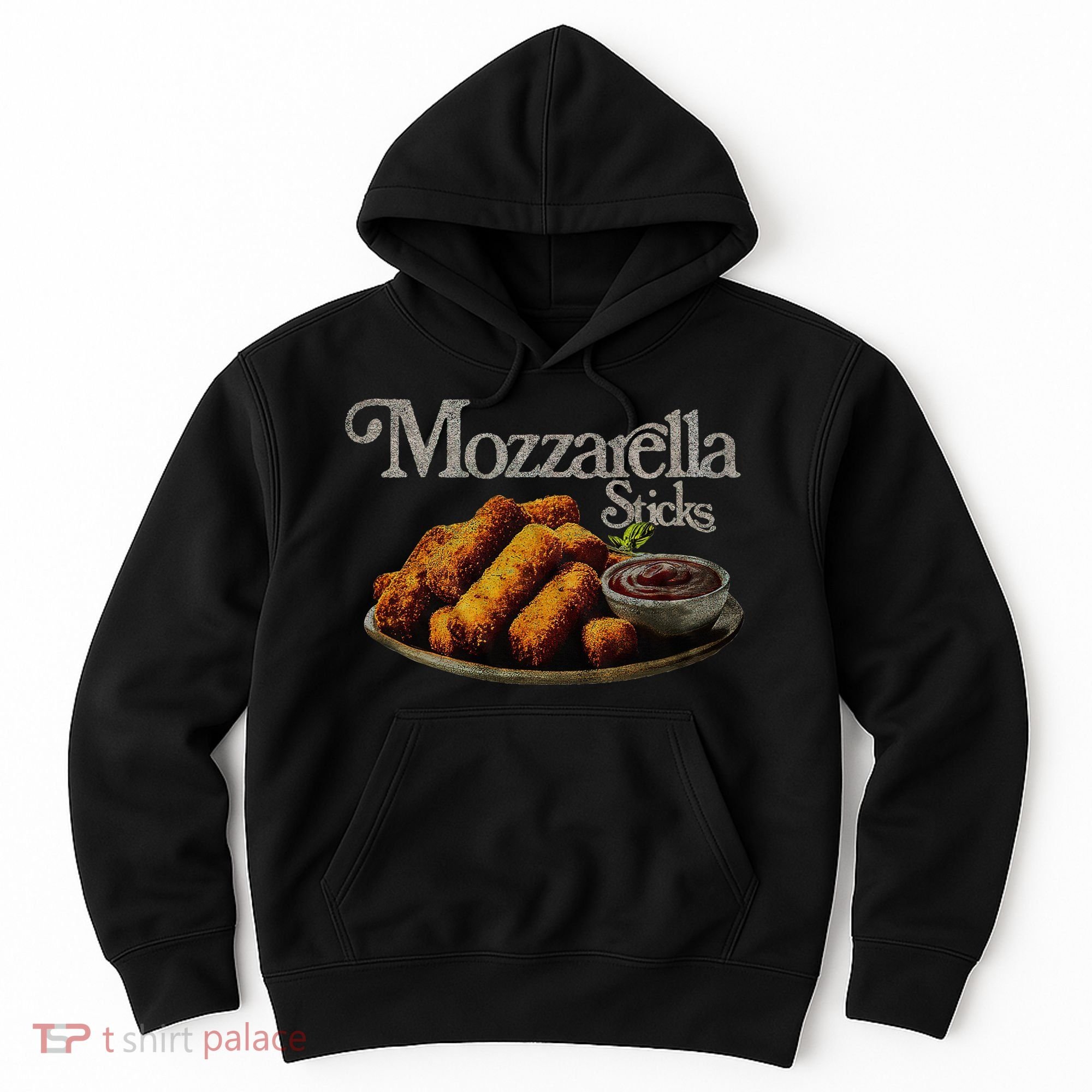 Mozzarella Sticks 90S  Mozzarella Stick Lover Bread Hoodie