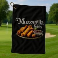 Mozzarella Sticks 90S  Mozzarella Stick Lover Bread Golf Towel thumb 1