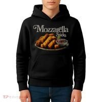 Mozzarella Sticks 90S  Mozzarella Stick Lover Bread Kids Hoodie thumb 4
