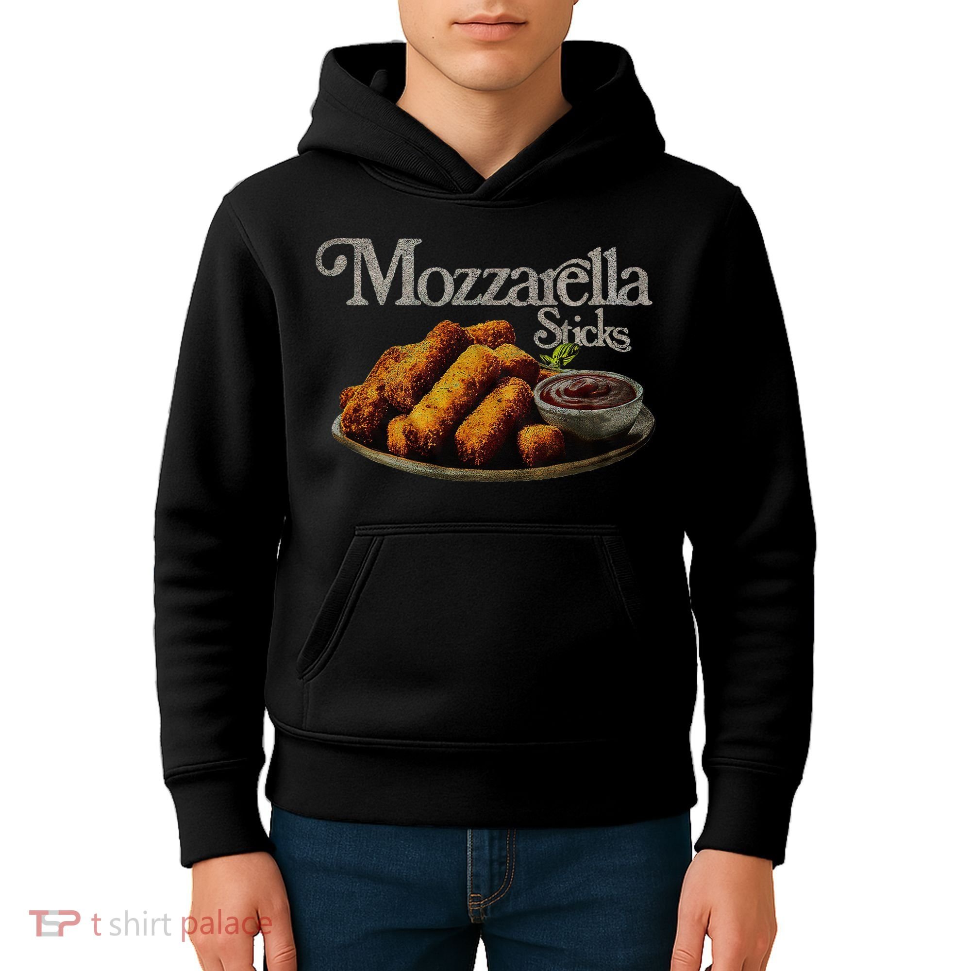 Mozzarella Sticks 90S  Mozzarella Stick Lover Bread Kids Hoodie