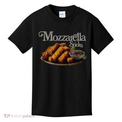 Mozzarella Sticks 90S  Mozzarella Stick Lover Bread Kids T-Shirt