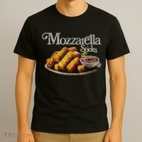 Mozzarella Sticks 90s Mozzarella Stick Lover Bread T-Shirt thumb 3