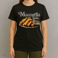 Mozzarella Sticks 90s Mozzarella Stick Lover Bread T-Shirt thumb 4