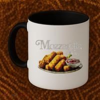 Mozzarella Sticks 90s Mozzarella Stick Lover Bread Coffee Mug thumb 2