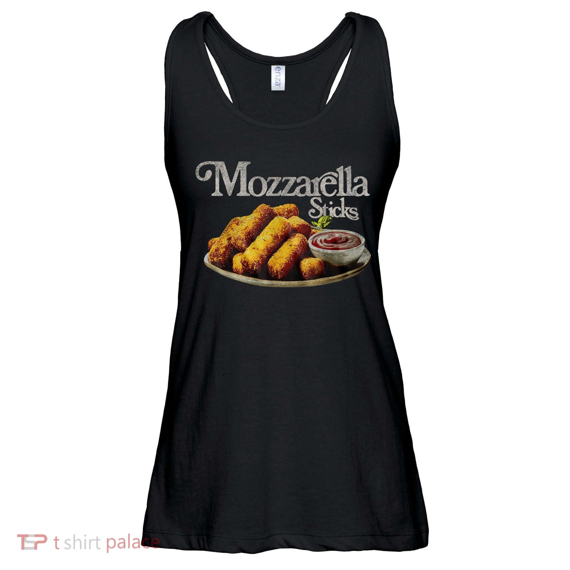Mozzarella Sticks 90s Mozzarella Stick Lover Bread Ladies Essential Flowy Tank