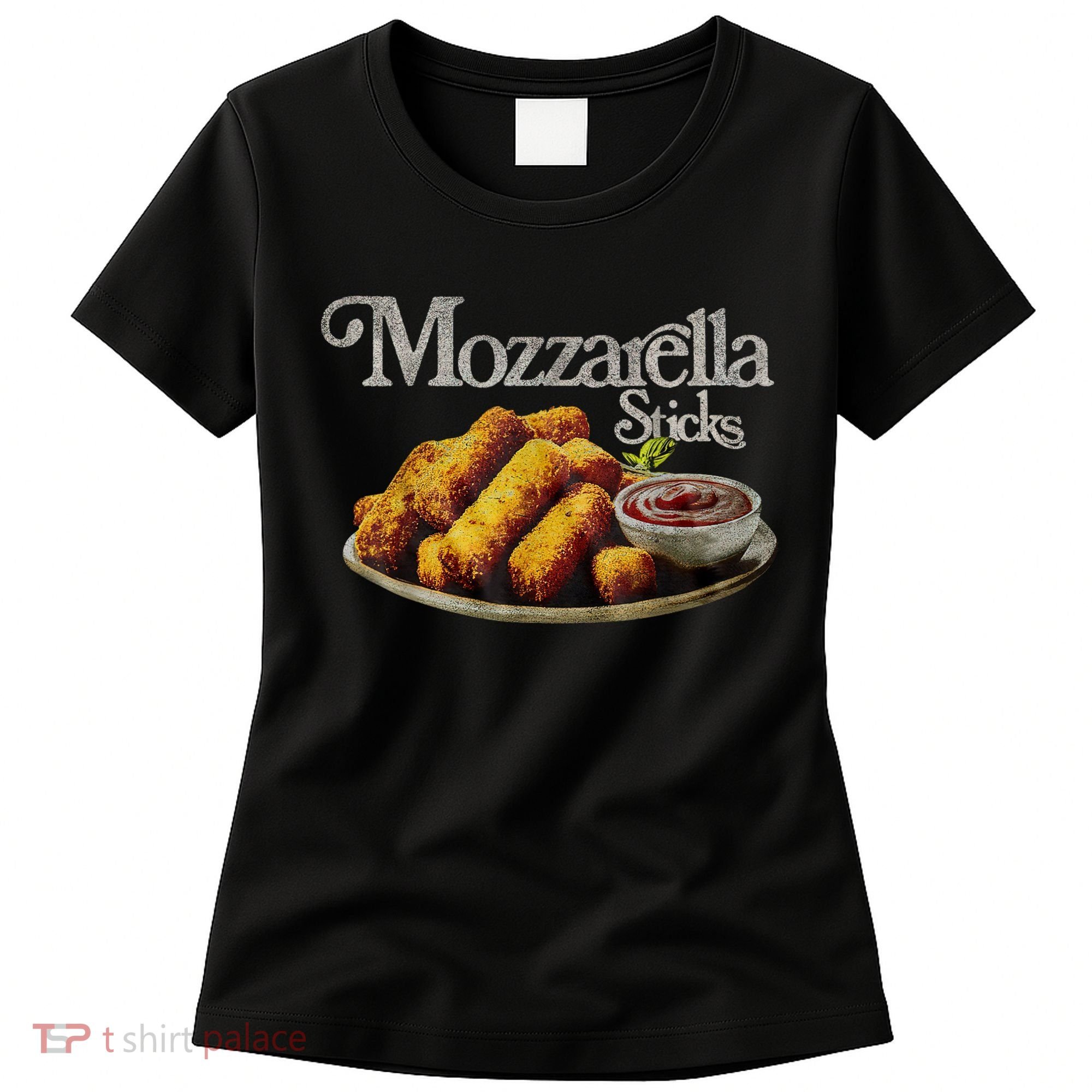 Mozzarella Sticks 90s Mozzarella Stick Lover Bread Women's T-Shirt