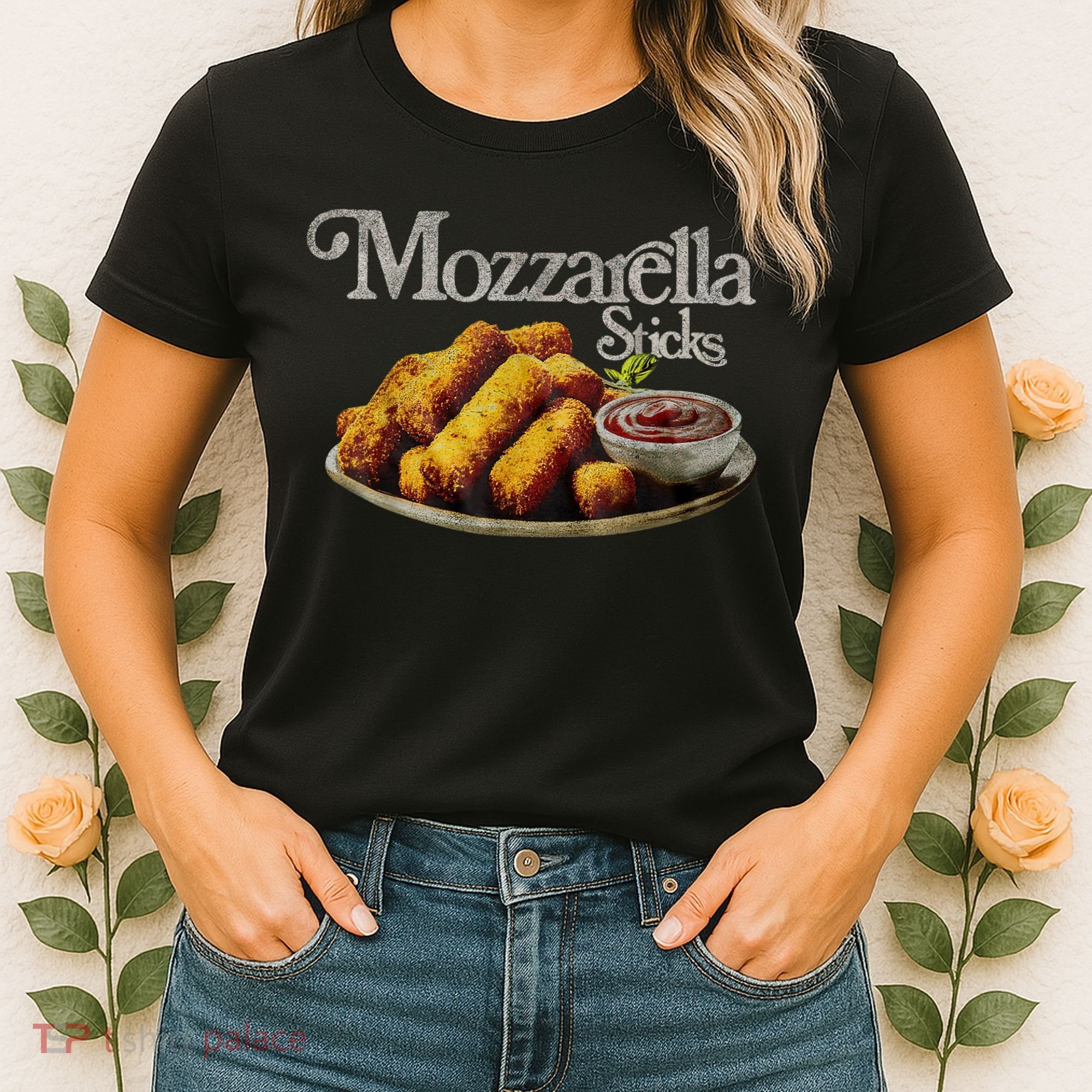 Mozzarella Sticks 90s Mozzarella Stick Lover Bread Women's T-Shirt
