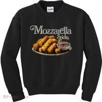 Mozzarella Sticks 90s Mozzarella Stick Lover Bread Kids Sweatshirt thumb 0