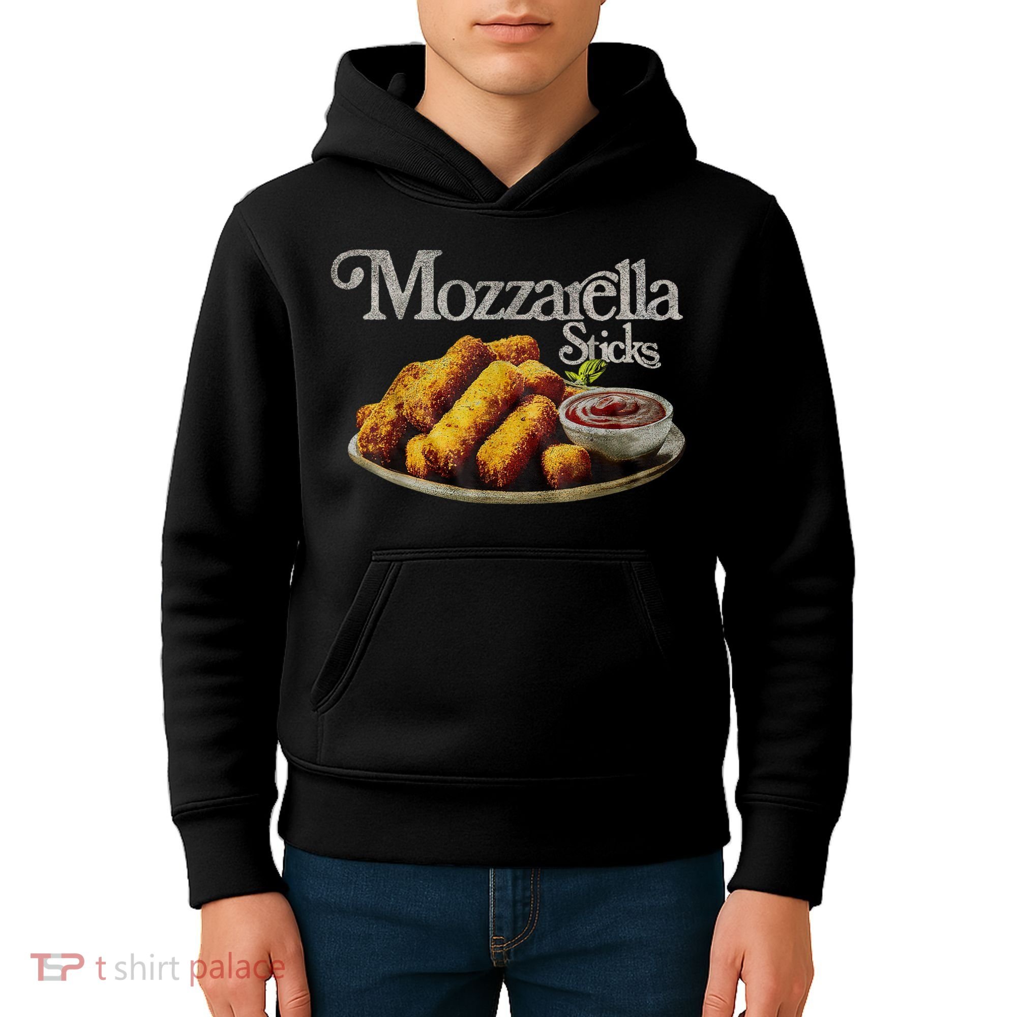 Mozzarella Sticks 90s Mozzarella Stick Lover Bread Kids Hoodie