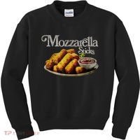 Mozzarella Sticks 90s Mozzarella Stick Lover Bread Kids Sweatshirt thumb 0