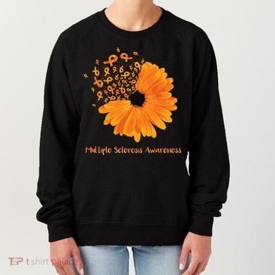 Multiple Sclerosis Awareness Ribbon Flower Ms Hope Fighter Gift Women's Sweatshirt