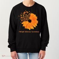 Multiple Sclerosis Awareness Ribbon Flower Ms Hope Fighter Gift Women's Sweatshirt thumb 0