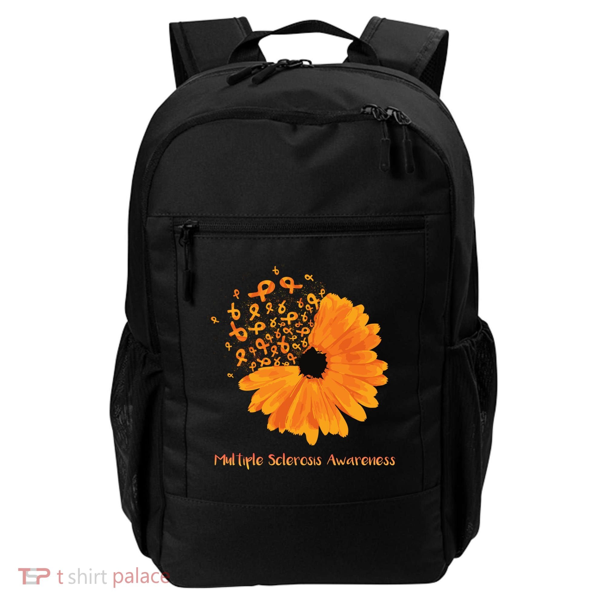 Multiple Sclerosis Awareness Ribbon Flower Ms Hope Fighter Gift Backpack