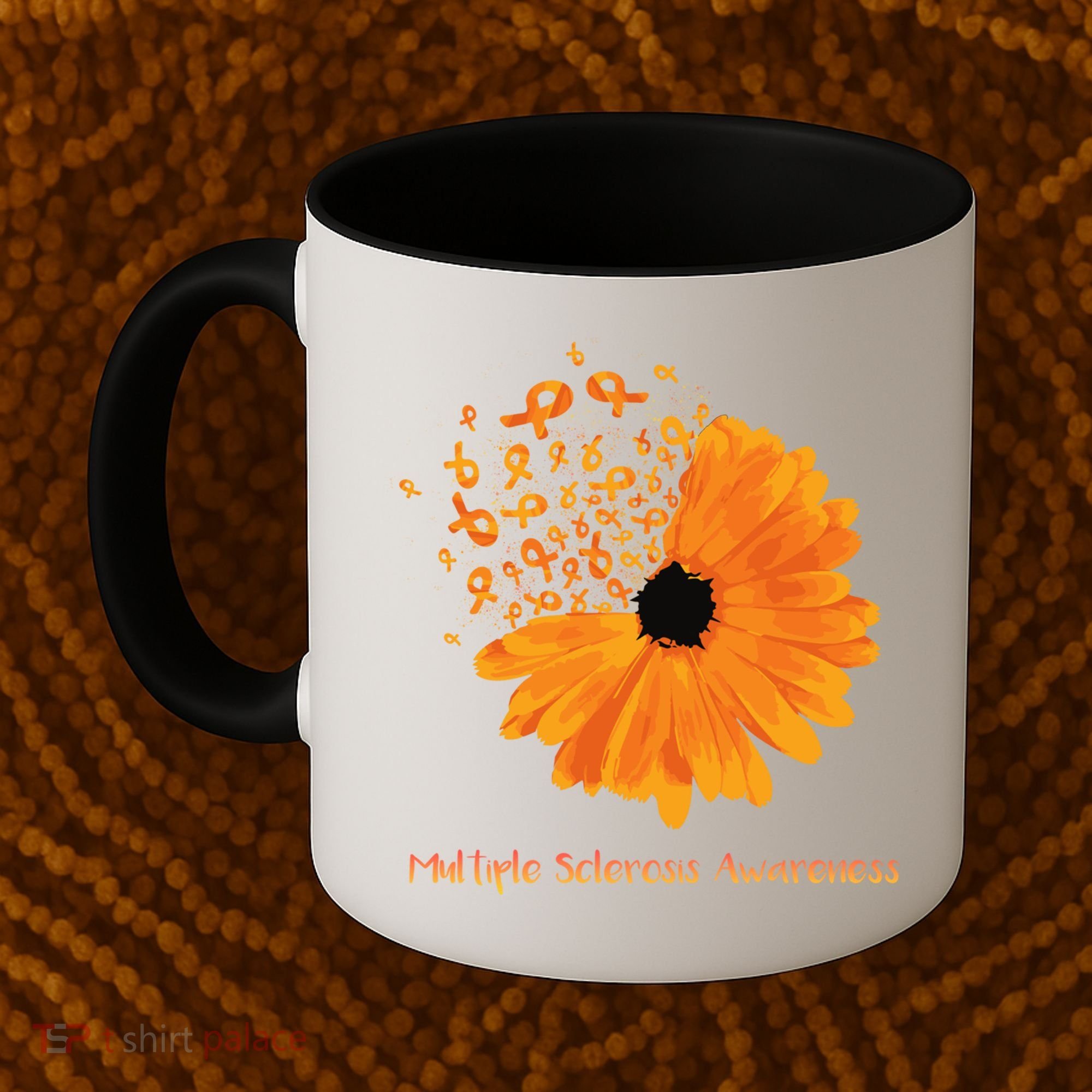 Multiple Sclerosis Awareness Ribbon Flower Ms Hope Fighter Gift Coffee Mug