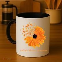 Multiple Sclerosis Awareness Ribbon Flower Ms Hope Fighter Gift Coffee Mug thumb 4