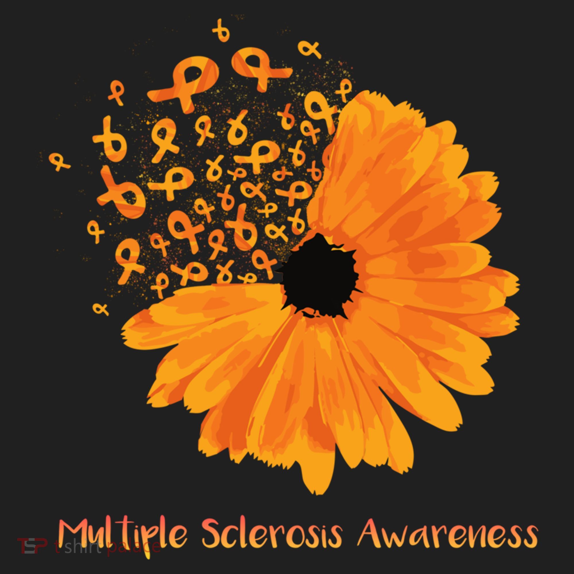 Multiple Sclerosis Awareness Ribbon Flower Ms Hope Fighter Gift Beanie