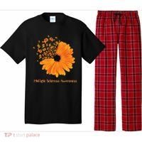 Multiple Sclerosis Awareness Ribbon Flower Ms Hope Fighter Gift Pajama Set thumb 0